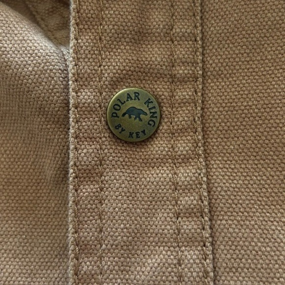Polar King by Key Brown Men's 2XL Canvas Workwear Shirt Jacket Flannel Lined - Picture 10 of 10